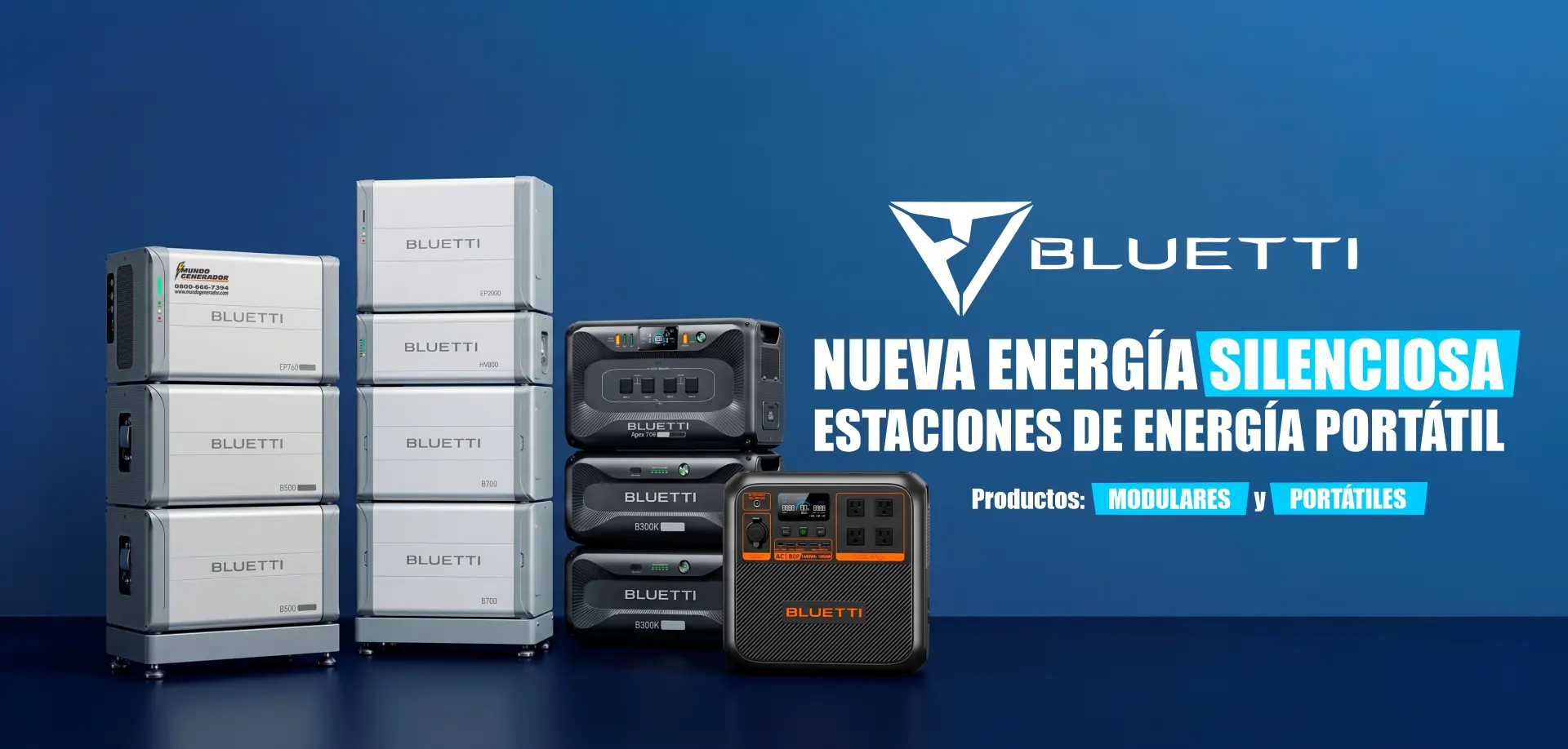 Sistemas de baterías BLUETTI en Mundo Generador